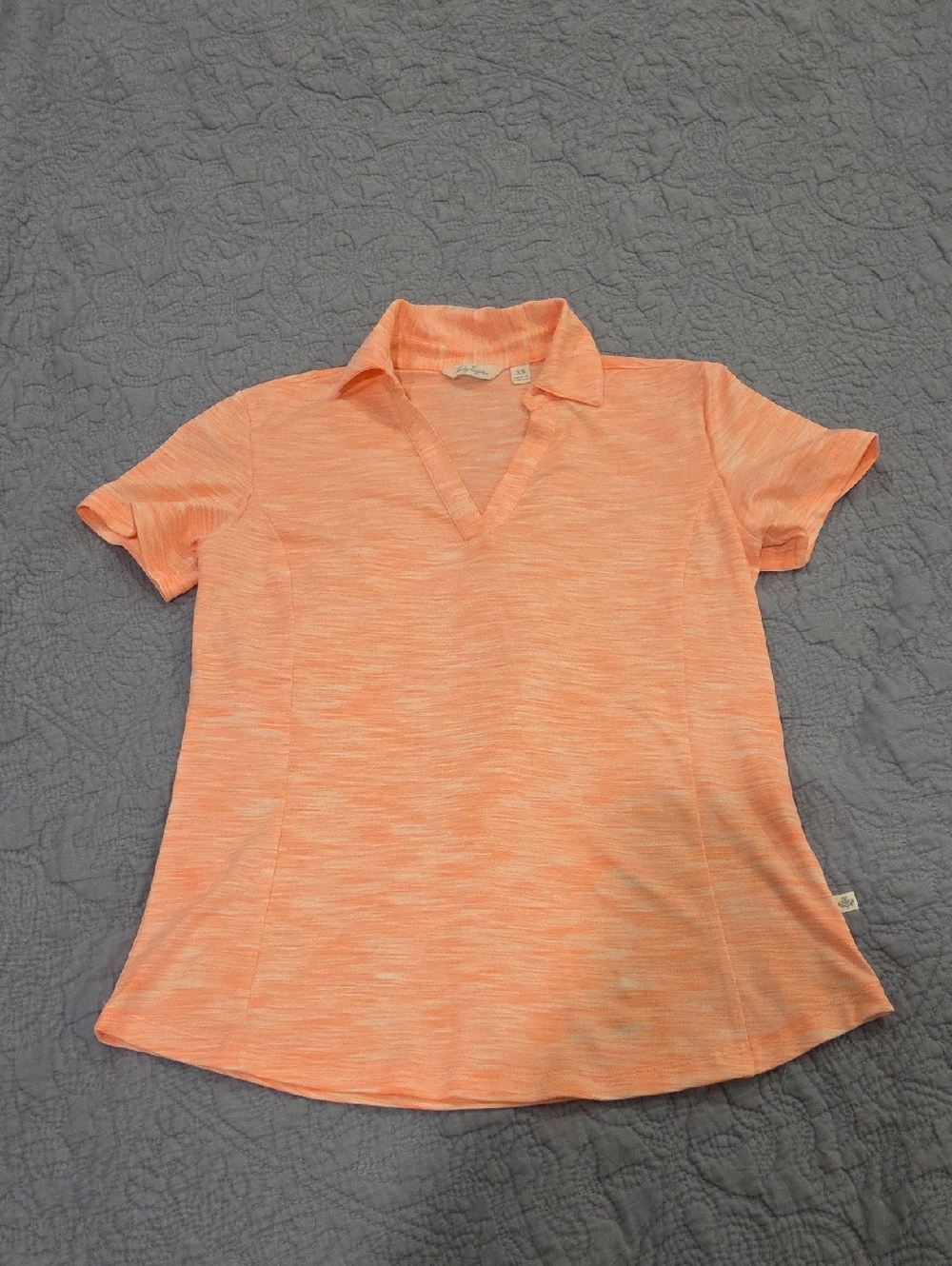 Lady Hagen Pinkish-orange Marled Collared Golf Polo Size XS!